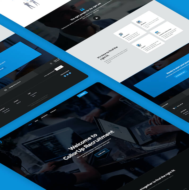 collarup recruitment website portfolio screenshot