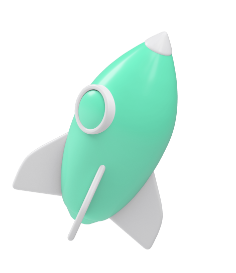 3d rocket illustration